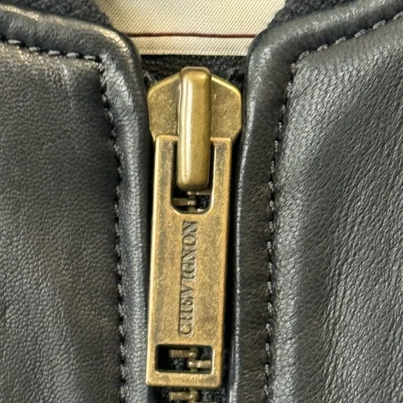 Brand New Never Worn Chevignon Teddy Cuir B-Ted Homme Marine Soft Leather Jacket - Picture 3 of 13